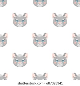 Mouse muzzle icon in cartoon style isolated on white background. Animal muzzle symbol stock vector illustration.