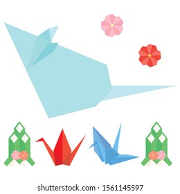 Mouse and New Year origami