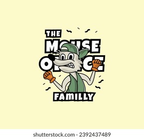 the mouse office familly design tshirt