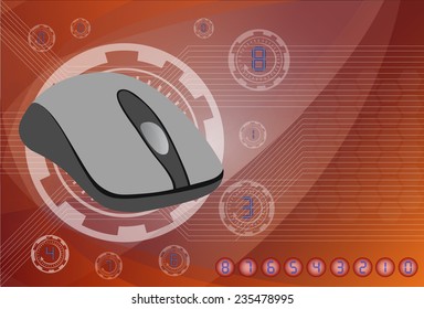 Mouse on the background technologies.
