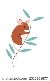Ilustración Del Ratón Sobre El Vector De Brunch