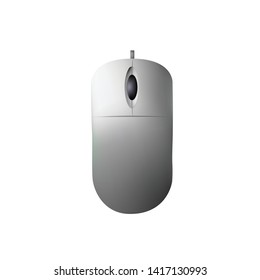 Mouse optical vector with mesh on white background