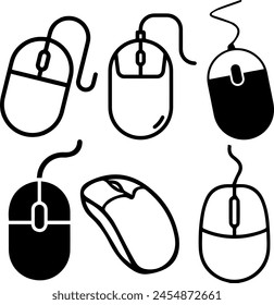 mouse outline element design for templates.