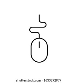 Mouse outline icon. Symbol, logo illustration for mobile concept and web design.