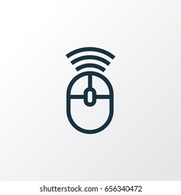Mouse Outline Symbol. Premium Quality Isolated Peripheral  Element In Trendy Style.