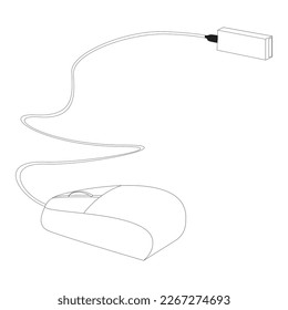 Mouse outline Vector drawing Illustration