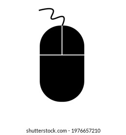 Mouse outline vector icon. Computer equipment. Technology tool. Flat simple line design illustration. 
