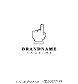 plantilla de diseño de icono de ratón sobre logotipo