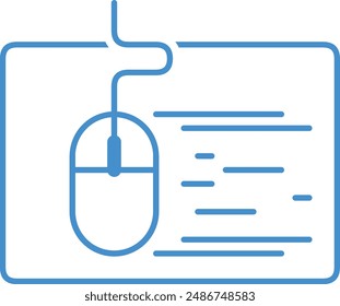 mouse pad icon, mouse computer pad icon