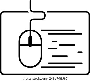 mouse pad icon, mouse computer pad icon