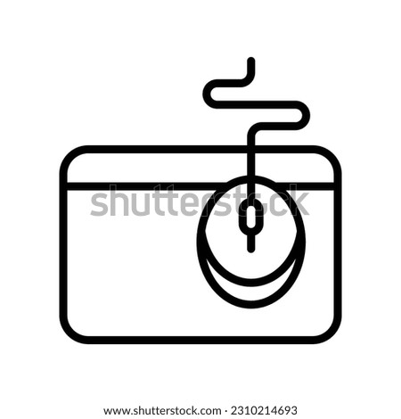 mouse pad icon vector design template in white background