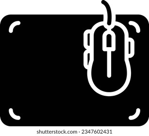 Mouse Pad Vector Icon Glyph Style