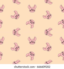 Mouse pattern pink background seamless pattern vector illustration 