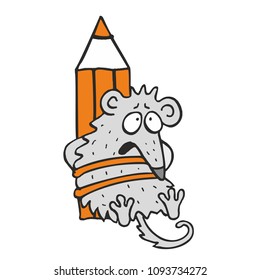 mouse pencil edit illustration vector