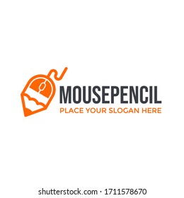 Mouse pencil vector template. This design use minimalist style. Suitable for education.