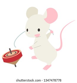 mouse play spinning top