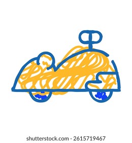 mouse playing toy for cat doodle icon sketch vector. mouse playing toy for cat sign. isolated symbol illustration