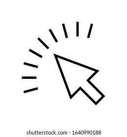 mouse pointer arrow line art vector icon - ui icon vector