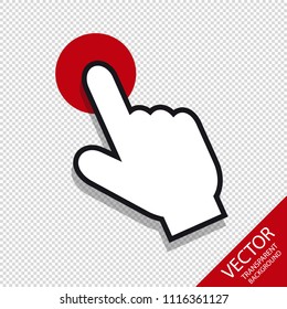 Mouse Pointer - Editable Vector Icon - Isolated On Transparent Background