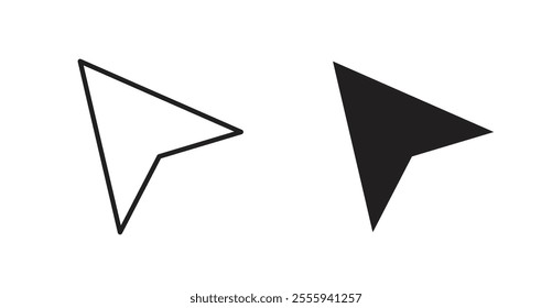 Mouse pointer flat simple vector symbols illustration.