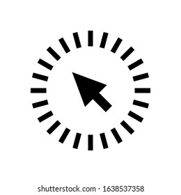 mouse pointer glyph vector icon - ui icon vector