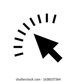 mouse pointer glyph vector icon - ui icon vector