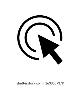 mouse pointer glyph vector icon - ui icon vector