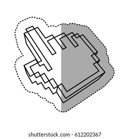 mouse pointer hand indicating anything, vector illustration design