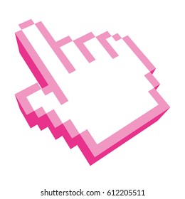 mouse pointer hand indicating anything, vector illustration design