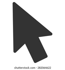 Mouse pointer icon from Basic Plain Icon Set. Vector images have gray colors, rounded angles, and placed on a white background.