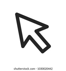 Mouse pointer icon, cursor symbol. Arrow pictogram, flat vector sign isolated on white background. Simple vector illustration for graphic and web design.