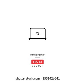 Mouse Pointer Icon. Ecommerce Isolated On White Background. With Line Style. Product Type Icon. EPS10 - Vector