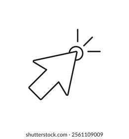 Mouse pointer icon Outline vector line symbol