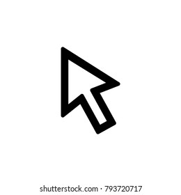 Mouse pointer icon for simple flat style ui design.