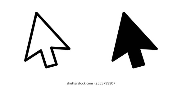 Mouse pointer icon symbol collection on white background.