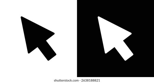 Mouse pointer icon Vector in flat style. Collection silhouettes