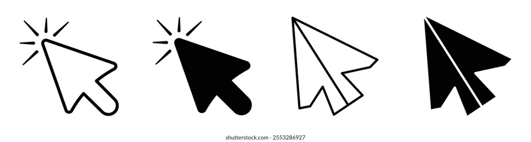 Mouse pointer icon vector set. EPS10