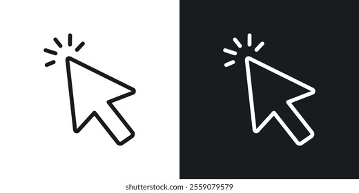 Mouse pointer icons. vector set in black colors