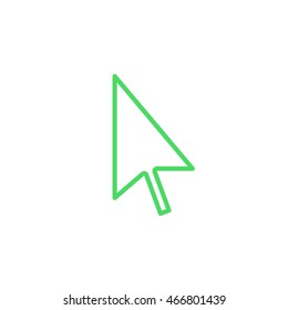 mouse pointer line icon, outline vector logo illustration, linear pictogram isolated on white