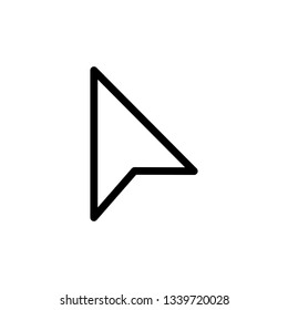 Mouse pointer outline icon isolated on white background. Pictogram icon line symbol for website design, mobile application, ui. Vector illustration. Eps10 - Vector