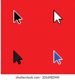 Mouse Pointer Pixel 4 colour