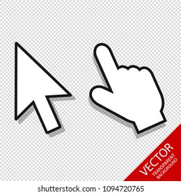 Mouse Pointer Set - Editable Vector Icons - Isolated On Transparent Background