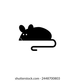 Mouse Rat Animal flat vector icon. Simple solid symbol isolated on white background