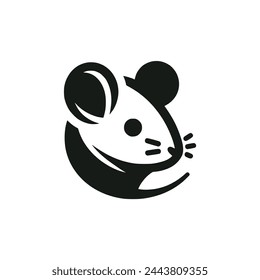 mouse rat animal logo vector illustration template design