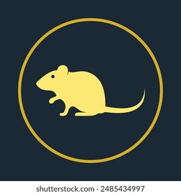 Mouse rat artwork trendy beautiful vector illustration lovely abstract icon design