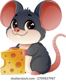  Maus Ratte Cartoon bringen Käse