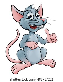 Mouse or rat cartoon character mascot