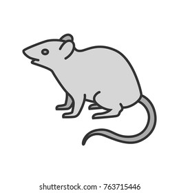 Mouse, rat color icon. Rodent. Pest. Isolated vector illustration