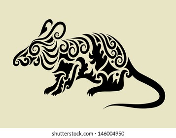 Mouse or Rat Curl Decoration. Nice, smooth, and detail vector design. Good use for your symbol, icon,  sticker design, or any design you want. Very easy to use, edit or change color 