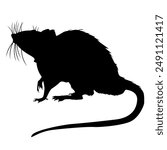 Mouse or rat icon in trendy flat style isolated on background. Mouse icon page symbol for your web site design Mouse icon logo, app, UI. Mouse icon Vector illustration, EPS 10.